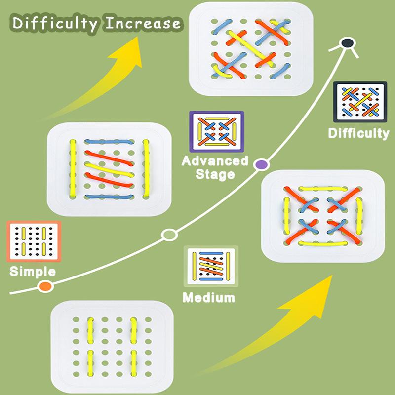 Kids Montessorri Toys Fine Motor Skills Training Threading Toys For Toddler Logical Thinking Social Games  Early Education Aid