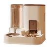 Automatic Dual-Use Pet Feeder & Water Dispenser with Large Ceramic Double Bowls for Cats and Dogs