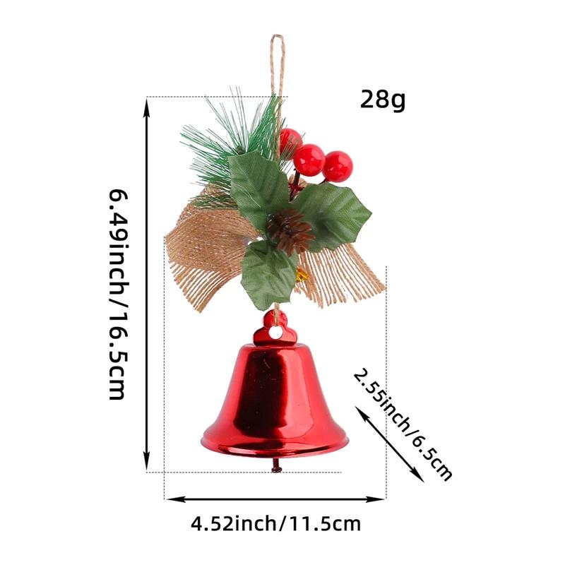 Christmas Decorations Five Pointed Star Bell Accessories Pendant Diy Christmas Tree Decorations Bow Knot Bell Window Props