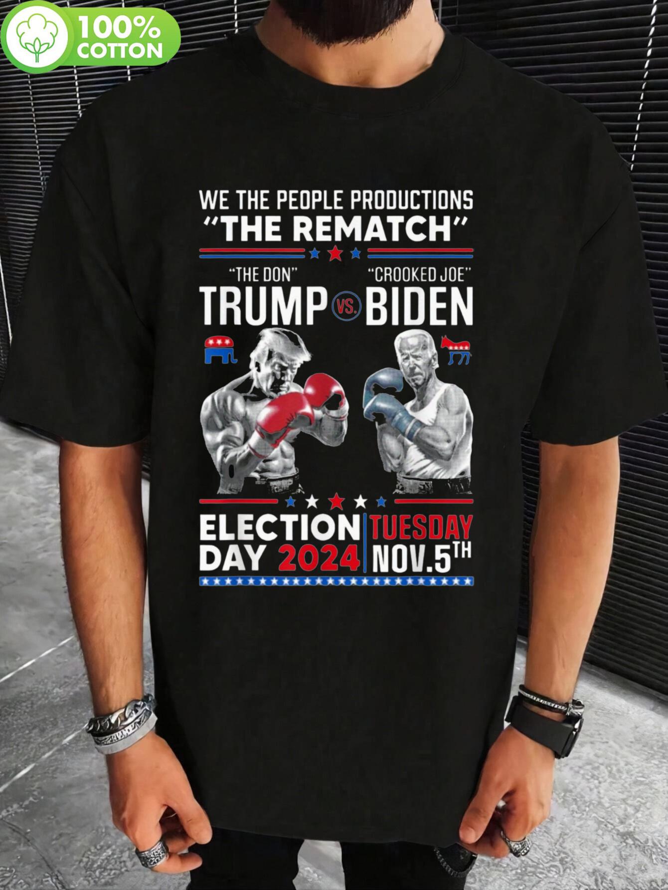 Plus Size Graphic T-shirt - Patriotic Election Design S