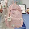 Schoolbag High Value Backpack Korean Style Star Printing Backpack Women's Fashion Casual Versatile Junior High School Students Lightweight Schoolbag