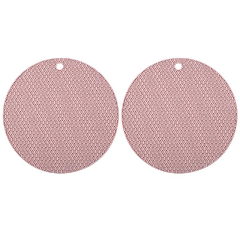 2/4PCS Honeycomb Nonslip Pot Table Mat Placemat Kitchen Accessories Multifunction Heat Resistant Silicone Mat Drink Cup Coasters