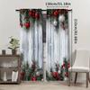 Holiday Christmas Balls Pine Branch Printed Curtains Suitable Home Decoration Bedrooms Living Rooms Made Of Polyester Great Room Decor