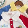 2026 Summer Cartoon Lapel Toddler Boys' Short Sleeve T-shirt