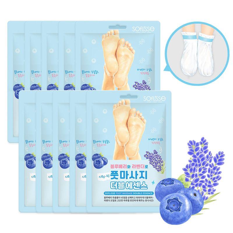 Soflisse Foot Massage Double Essence Mask 10ct