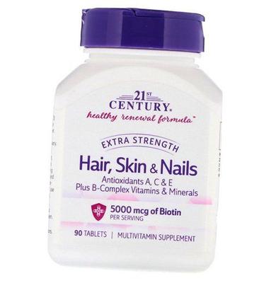 Vitamine für Haare, Haut und Nägel, Extra für Haare, Haut und Nägel, 21. Jahrhundert, 90 Tabletten (36440032)