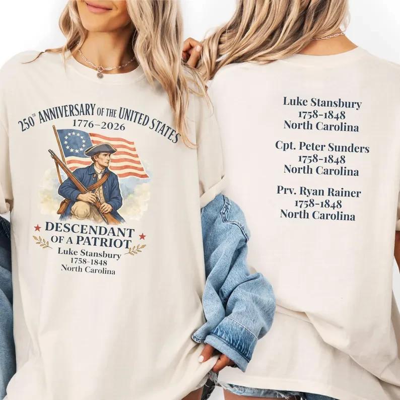 250th anniversary of the U.S shirt Descendant of a Patriot Tee Unisex T-Shirt XL