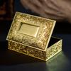 Gold Trinket Storage Box Zinc Alloy Metal Jewelry Box Jewelry Boxes Keepsake Box  For Ladies