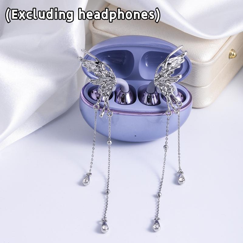 1Pair Personalized Earphone Bling Ear Clip Accessories Star Butterfly Earphone Buckle Versatile Adornment