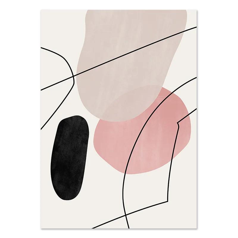 Abstract Geometry Line Color Block Posters And Prints Wall Art Canvas Painting Nordic Wall Pictures For Living Room Home Decor
