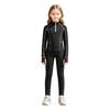 Tenue d'équitation pour filles Ensemble à col montant, manches longues avec trous pour les pouces, pull à fermeture éclair avec pantalon d'équitation à grip intégral antidérapant pour l'entraînement