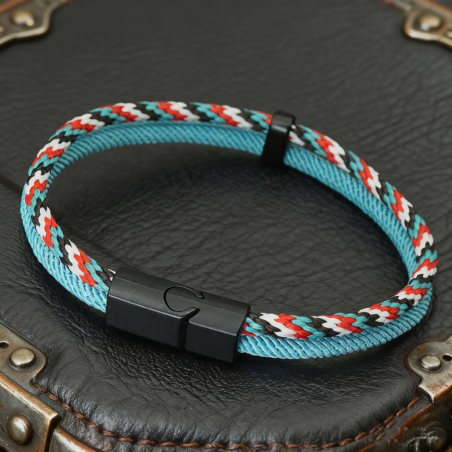 Stilvolles Kordelkettenarmband für Herren 5 Farben erhältlich Magnetischer Verschluss Lässiges Vielseitiges Accessoire Klasse A Kordelarmband Homme
