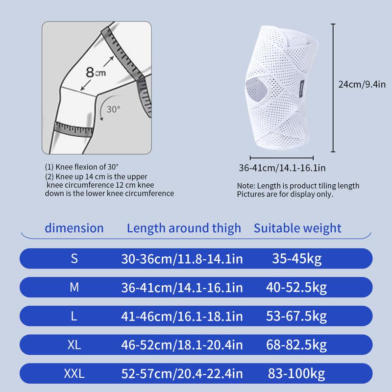 1 adjustable elastic knee pad, breathable, non slip, and positioned compression, providing stable support for sports and fitness