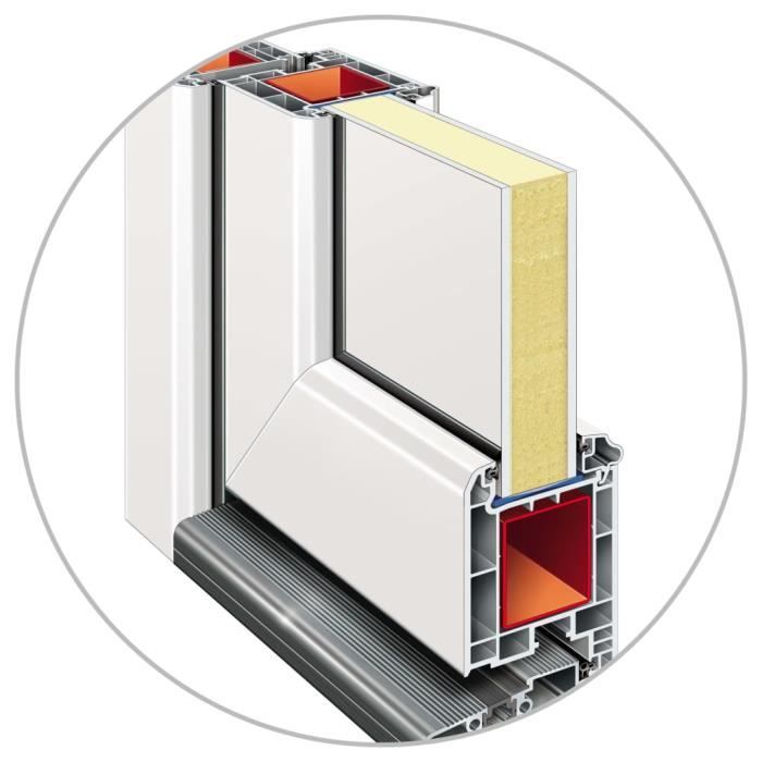Porte d'entrée - VIDAXL - Anthracite - 108x200 cm - PVC - Sécurité 5 points