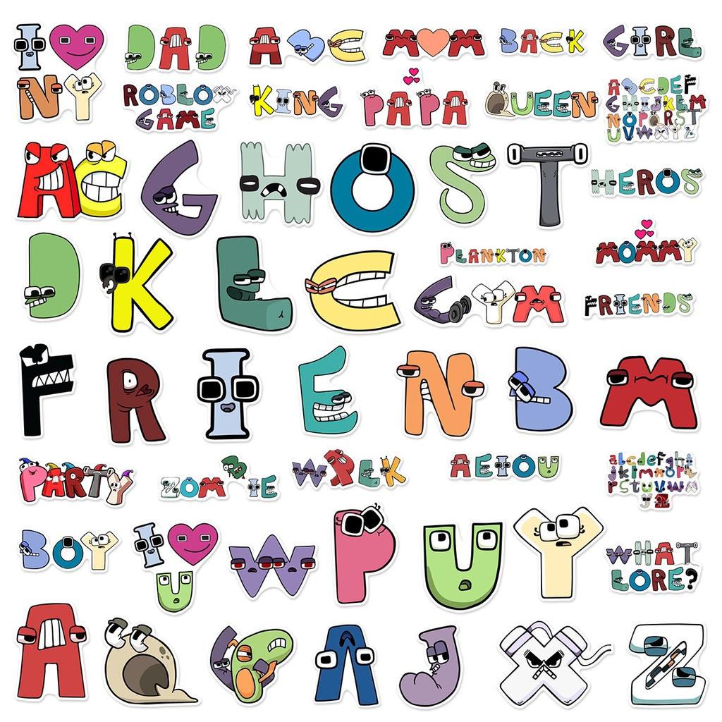 100 Stück Alphabet Lore Poppy Roblox Aufkleber Wasserdicht Dekor Baby Lern Geschenk