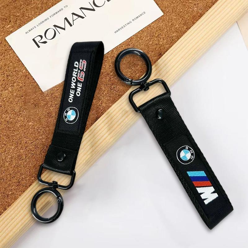 Embroidery Car Keychain Key Chain Motorcycle Logo Keyring Lanyard For BMW X1 X3 X4 X5 E46 E90 F20 E60 E39 F10 M1 M2 M3 M5 M6 E87 gzsh02