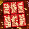 6Pcs/Set Chinese  Year Money Envelope Horse Year Red Envelope Red Pocket Spring Festival Envelope