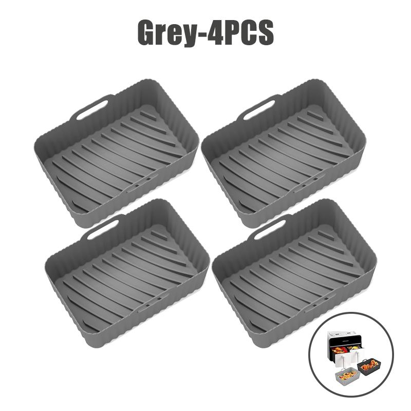 Food Grade Air Fryer Silicone Liners for Ninja Dual Air Fryer Non-Stick Air Fryer Basket Accessories for Ninja