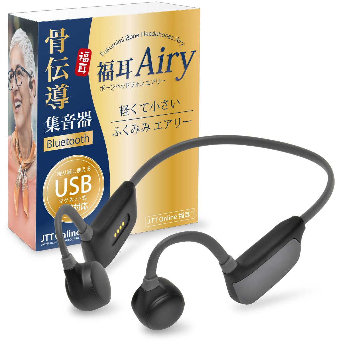 

JTT Online Костная проводимость слуха Фукумими Кость Сделано в Bluetooth USB Подходит для Легко Просто Включите Включает Японские Инструкции Усилитель, чёрный