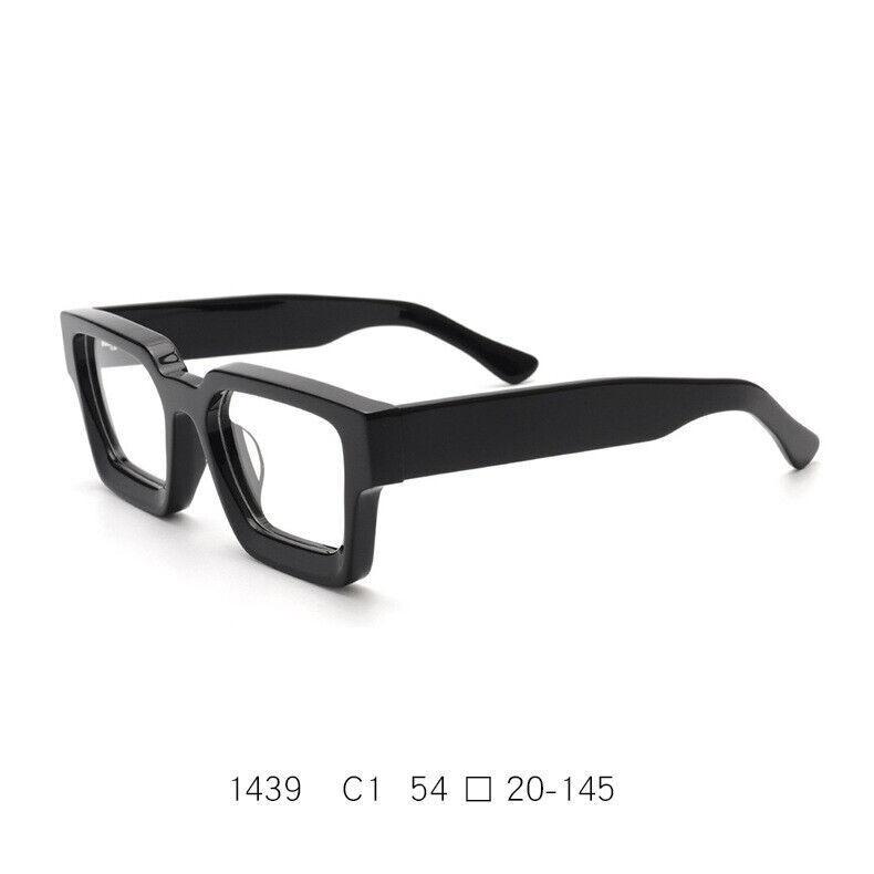Thick Acetate Retro Square Eyeglass Frames Women Men Unisex Full Rim Glasses C1
