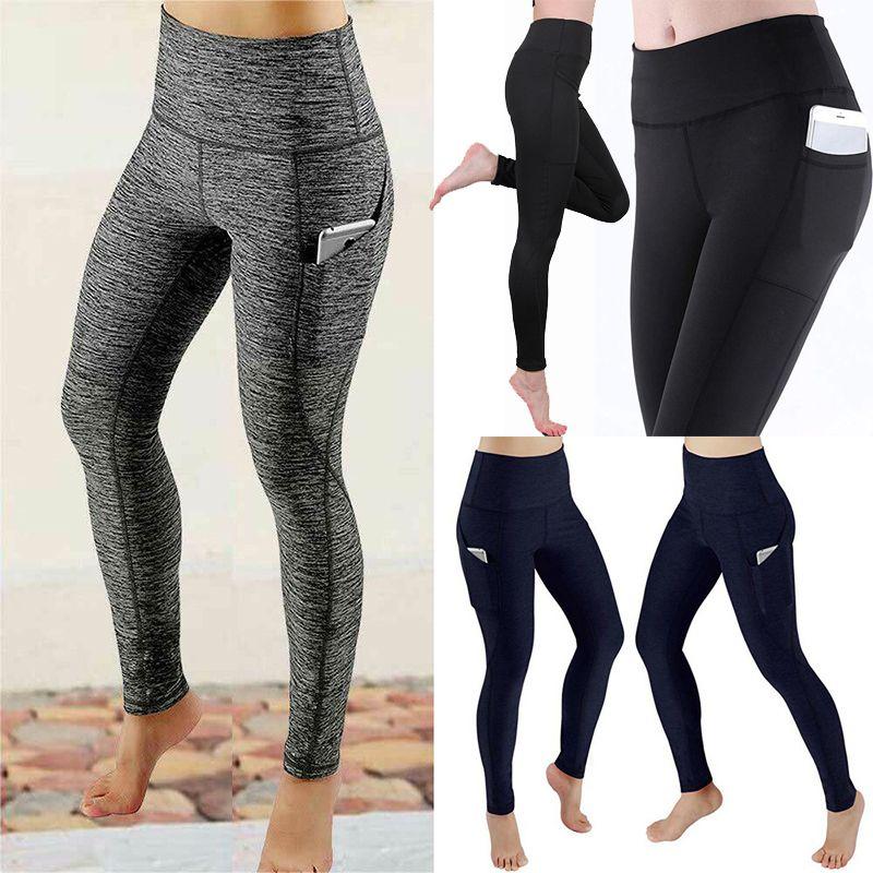 Women High Waist Yoga Leggings With Side Pockets And Push Up Design For Active Workout