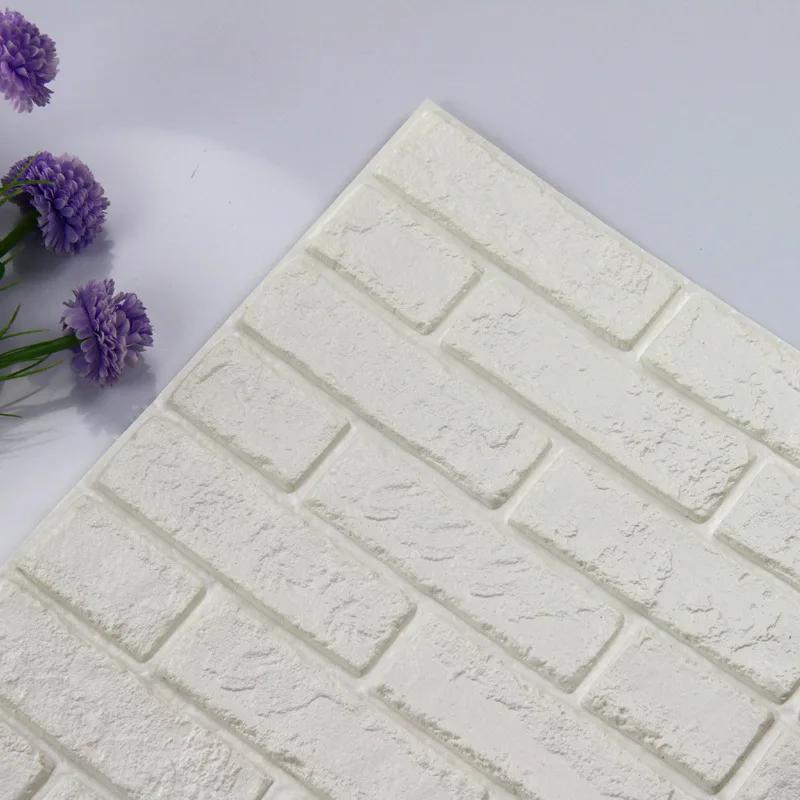 10/25pcs 3D Foam Wall Stickers Waterproof Self Adhesive Wallpaper Sticky Panels for Bedroom Living Decor Room Kitchen Bathroom D