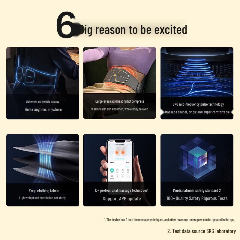 SKG W7 Smart Wireless Heated Waist Massager