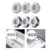 3 Pieces Sink Overflow Cover Basin Trim Vanity Overflow Ring