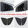 Rear Side Window Louver Shutter Air Vent Sun Shades Panel Cover Trim Carbon Fiber Accessories For Volkswagen Arteon 2018 - 2024