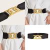 Trendiger Europäischer Und Amerikanischer Stil Breiter Gürtel Für Damenmantel Kleid Dekoration Elastischer Bund Mit Legierungsschnalle