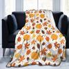 Fall Pumpkin Autumn Blanket Leaves Soft Throw Soft Throw Blanket for Home Bedroom Bed Sofa Picnic Travel Cover Blankets Kids