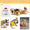 Silkfly 12 Pcs Hamster Hats Mini Hats for Snakes Small Animals Guinea Pig Hamster Clothes for Lizards Bearded Dragons Holiday Party Costume