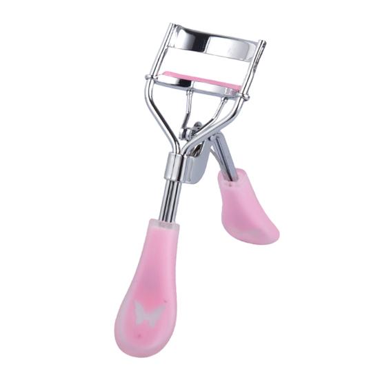 

Women Eyelash Curler with Rubber Lashes Curling Long Lasting Professional Handle Natural Tools Volumizing Precise розовый
