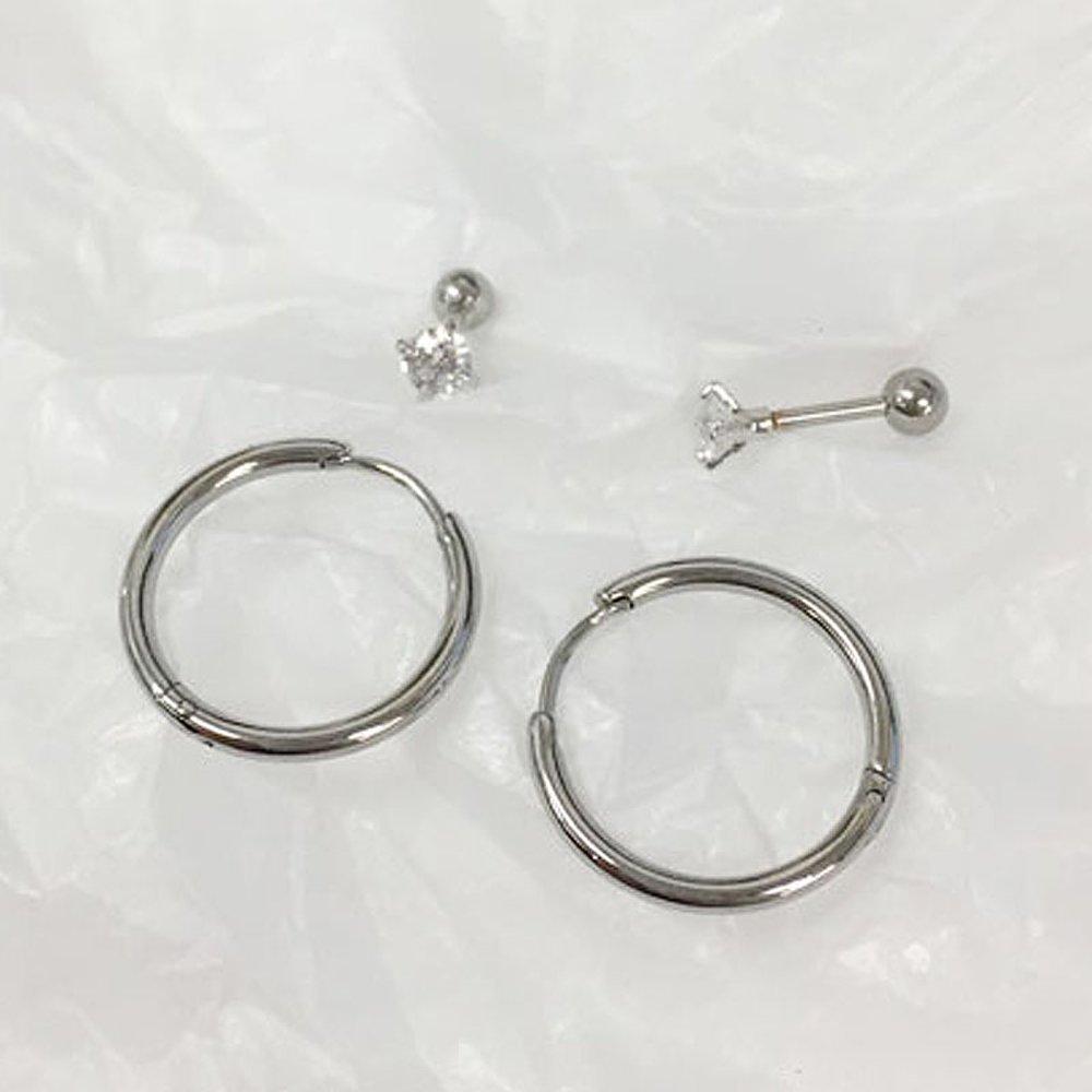 Basic Cubic Piercing + Ring Piercing [Sold As a Pair]