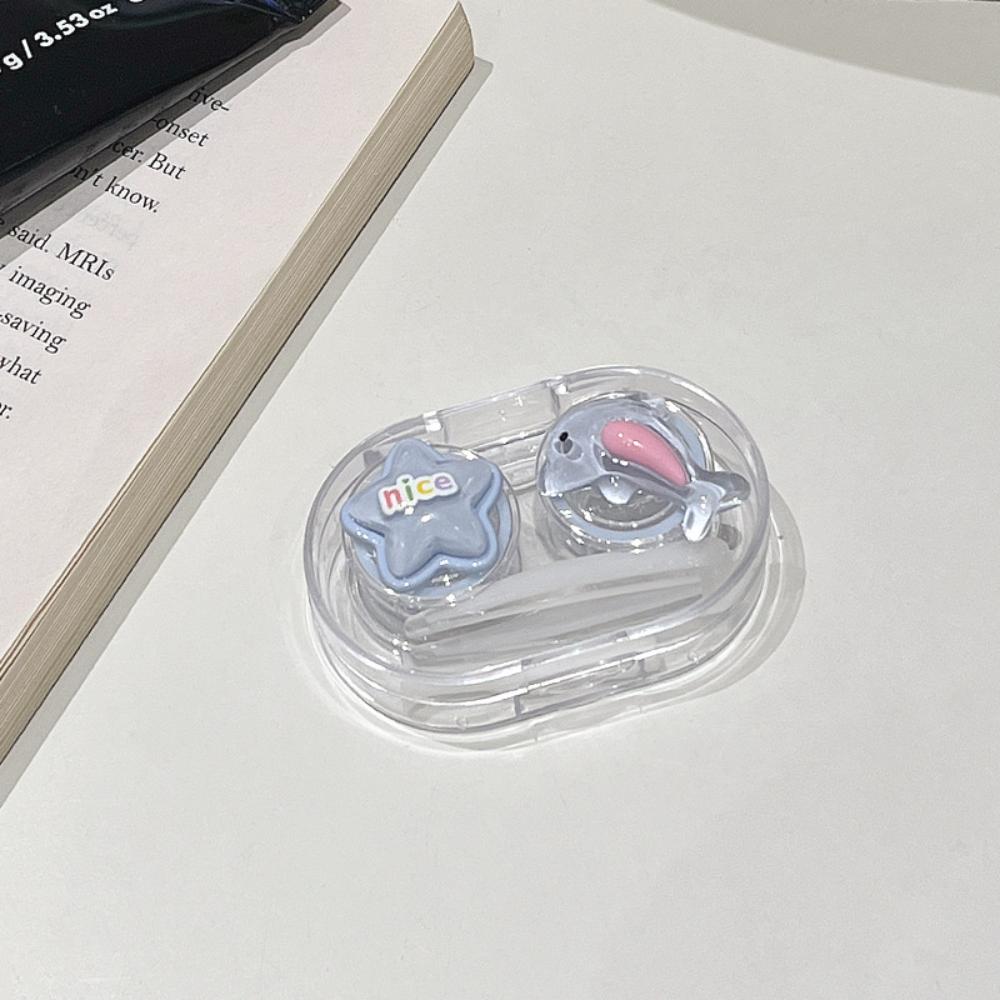 Contact Lens Case Decorative Colored Contact Lenses Box Fashion Contact Lens Box Cute Mini Lens Case Set For Travel Daily Use