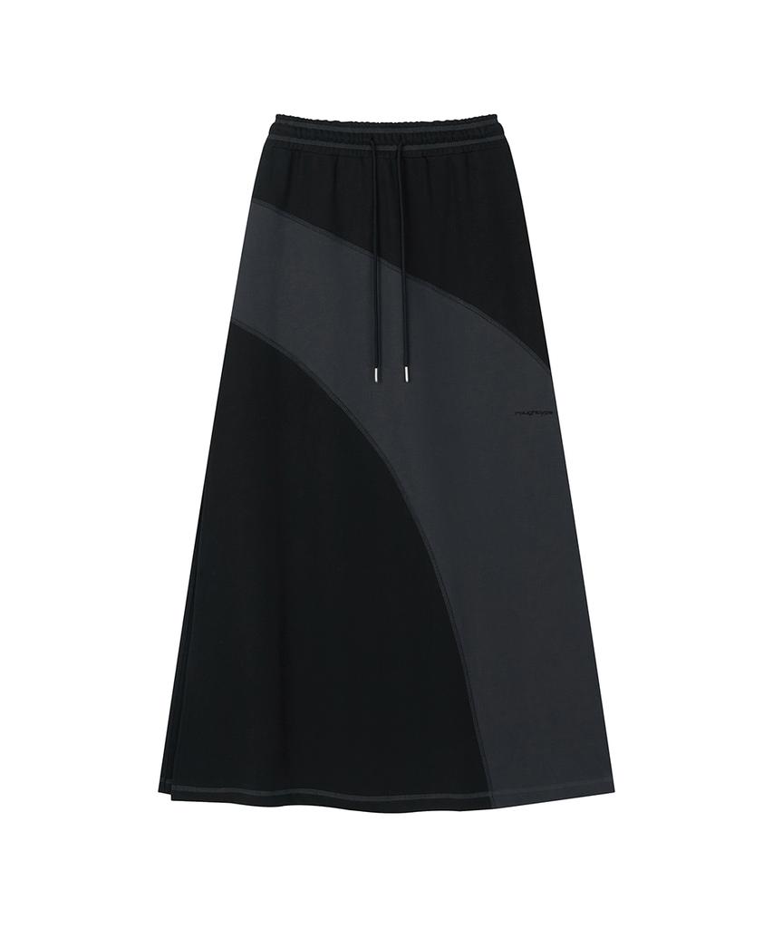 Lotaib Flux Panel Skirt - Black