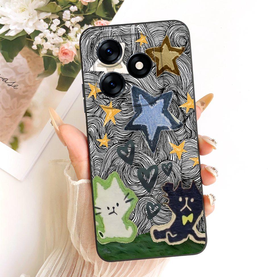 

Case For Realme C51 RMX3830 Casing For Realme C53 RMX3760 Cover Silicone Luxury Fashion Cartoon Funny 2D Painted Realme C53
