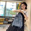 2025 Japanese Style Washed Vintage Denim Backpack Man Woman Outdoor Travel Backpack Large-capacity Kawaii School Bag