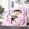 Mr Bean'S Cartoon Adventure Lightweight Blanket Comfortable Suitable for Sofa Couch Office Bed Picnics Four Seasons Universal Lovers Gift Y16