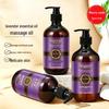 Huile de Massage à la Lavande 500ml - Salon de Beauté Utilisation Corps Entier, Formule Sans Rinçage, Thérapie des Méridiens