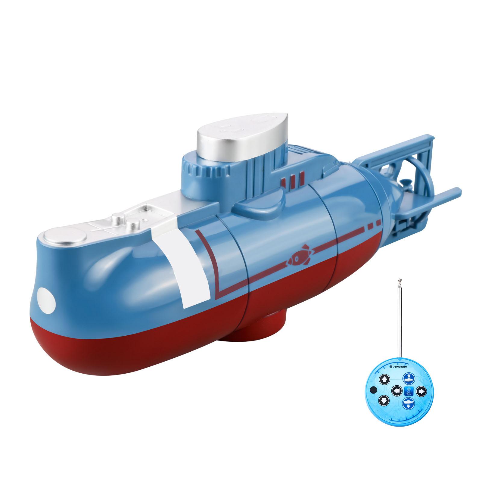 Mini Remote-Controlled Submarine Toy for Kids, Waterproof Remote-Controlled Toy Submarine for Children синий