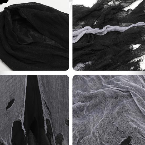 Halloween Grim Reaper Costume Black Hooded Cloak with Skull Masque Vintage Medieval Cape for Adult Cosplay Props