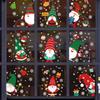 Faceless Santa and Snowflake Static Cling Window Stickers for Christmas
