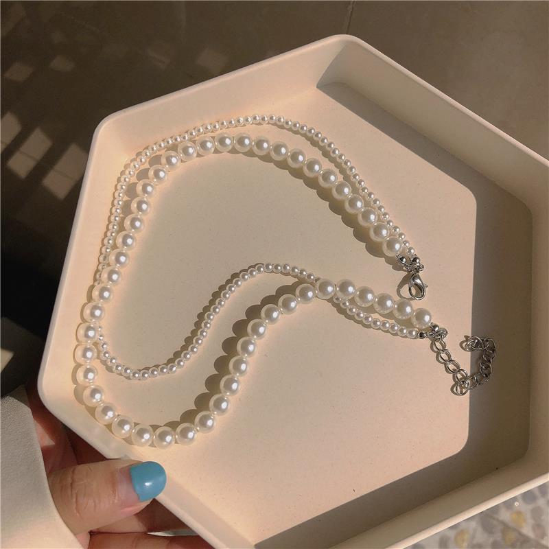 French double-layer high-end celebrity temperament trendy and versatile collarbone chain