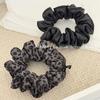 Fashionable Retro Leather Small Intestine Hairband, Flower-shaped Ponytail Hair Tie, Elegant Ponytail Hair String