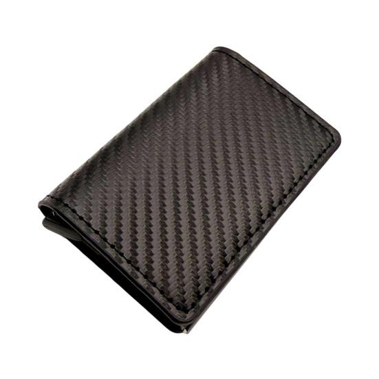 Men Pop-up Wallet RFID Blocking Card Holder Anti-Theft Slim Aluminum Alloy Wallet Pocket Wallet for Cash Credit Cards