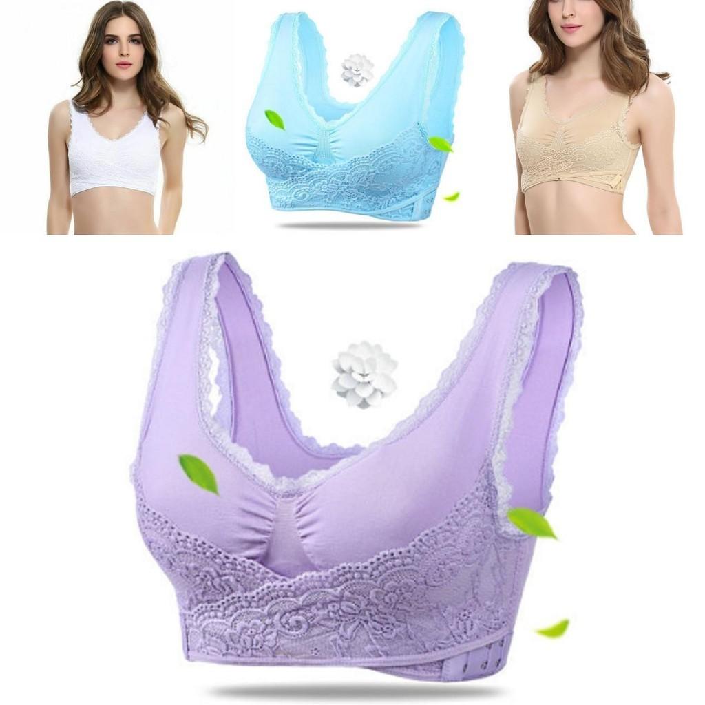 Damen Sexy Front-Kreuz Verstellbare Seiten-Schnalle Spitze Weste Kabelloser Sport-BH Für Ultimativem Komfort Und Stil