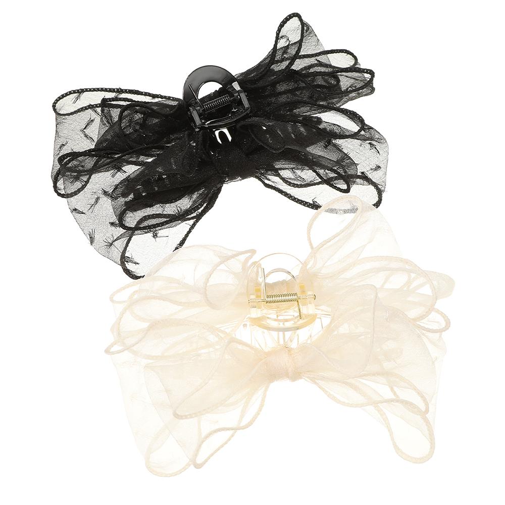 Large Mesh Bow Hair Clips Hairpin Fashion Hair Accessories Hair Claw For Women Girl