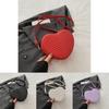Fashionable Korean Style Solid Color Heart Shaped Pu Handbag For Spring Casual Use