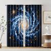 Filtering Curtains Excluding Rods Non Movable Without Batteries Blue Sky Galaxy Use Bedrooms Living Set Of 2 Made Polyester Bedroom Decor